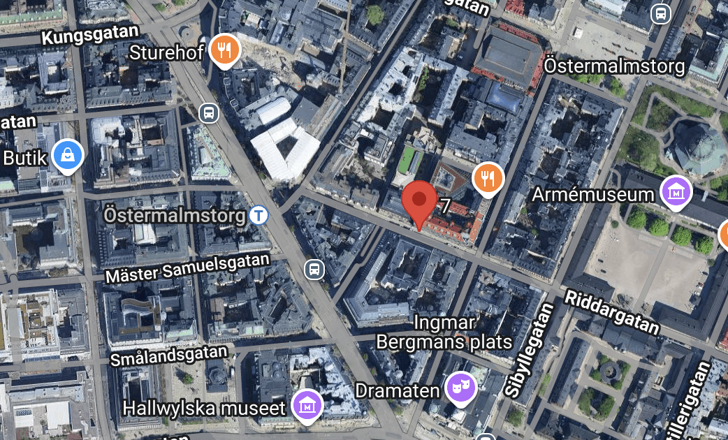 Karta över Riddargatan 7, Stockholm
